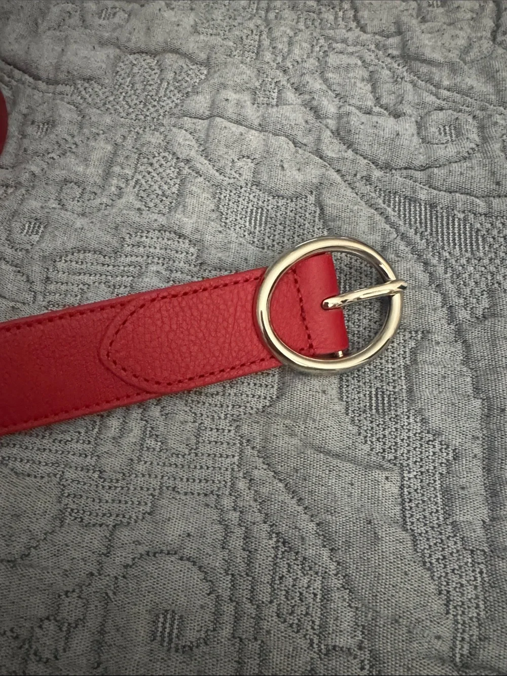 Talbots Red Leather Belt M